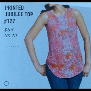 CAbi Printed Jubilee Top